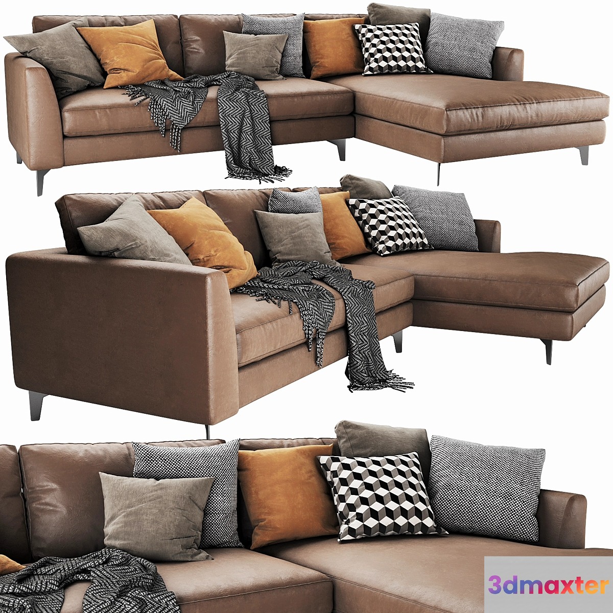 Meridiani Louis Up Leather 3D Max