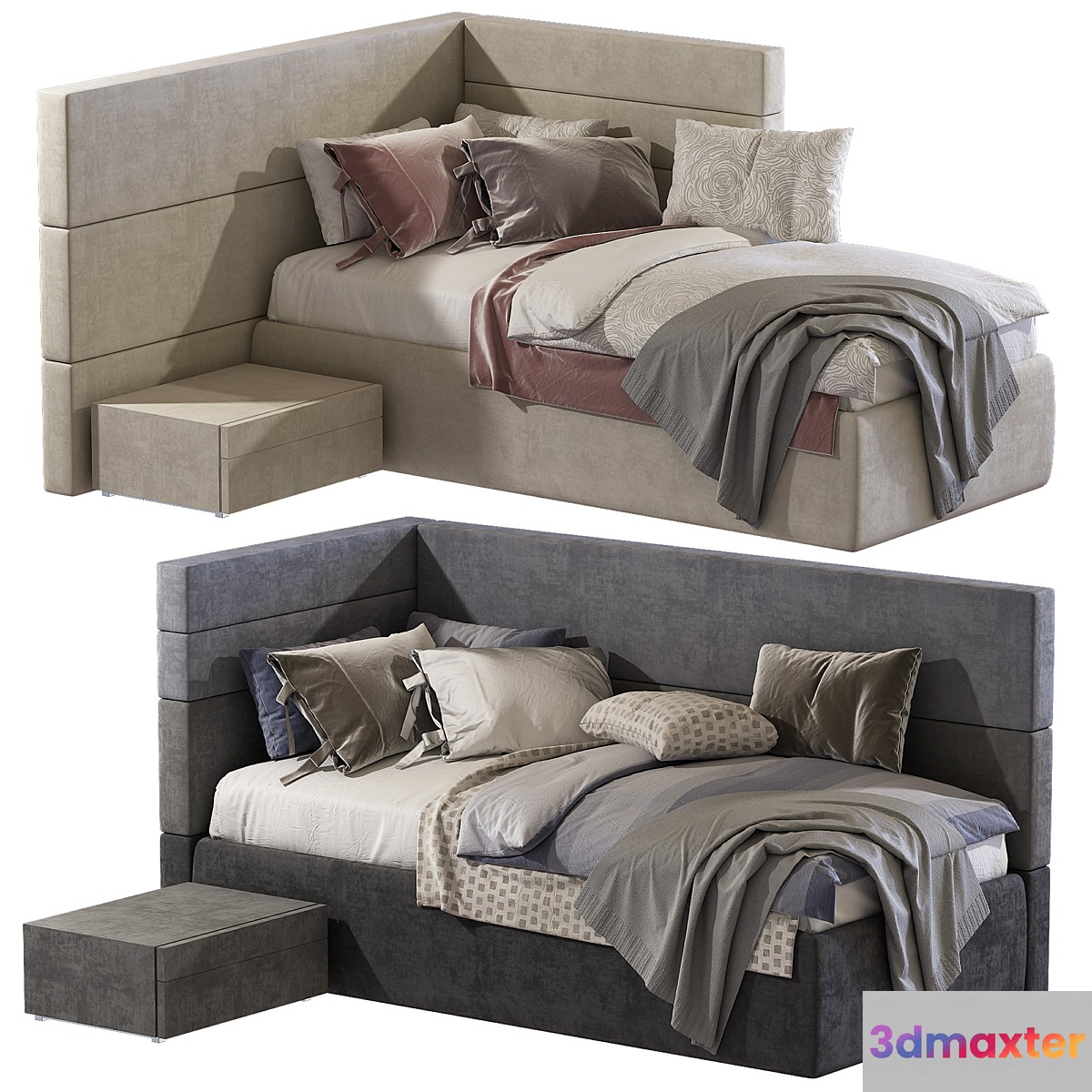 Bed BOISERIE SET _ Twils 3D Max