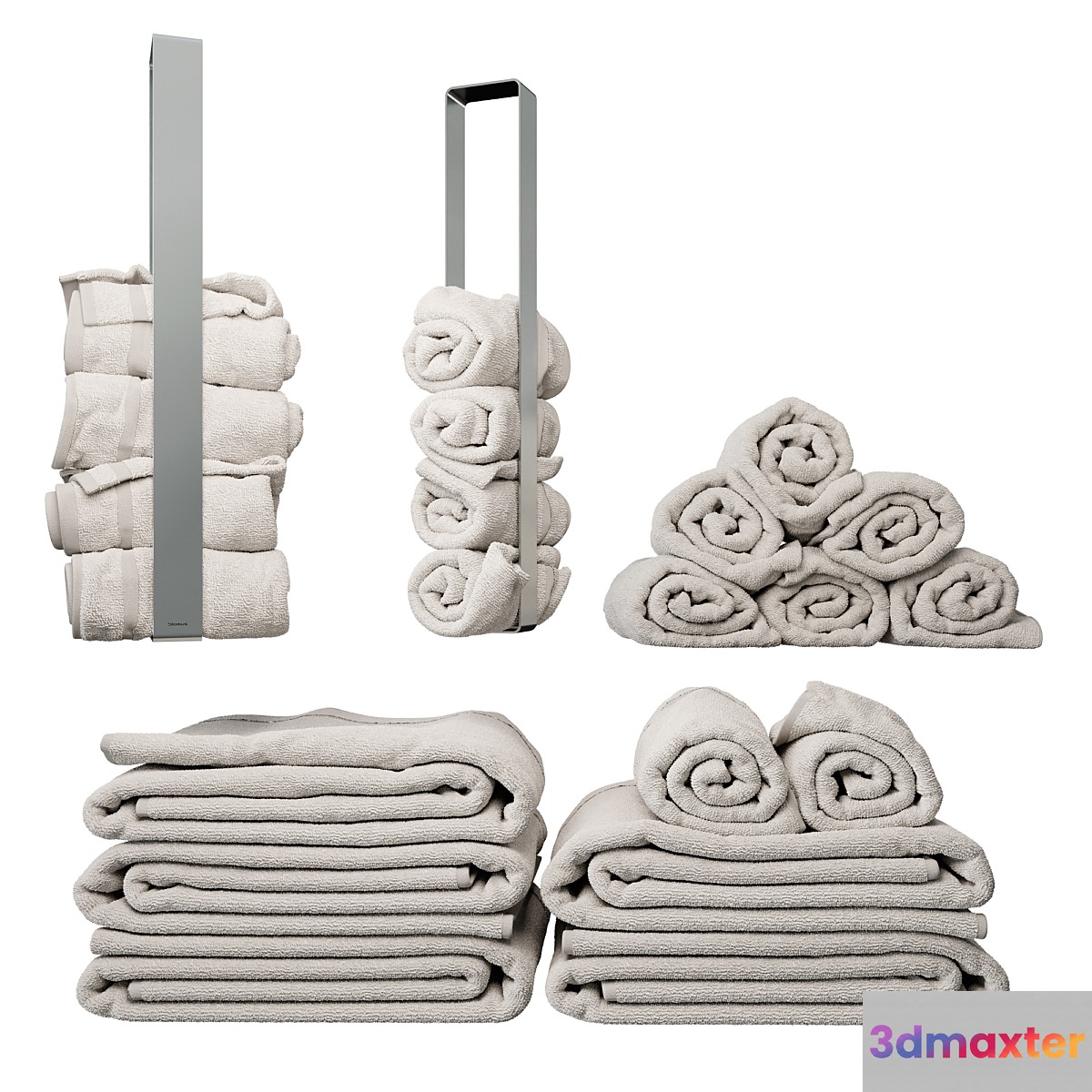 Blomus towel set with holder