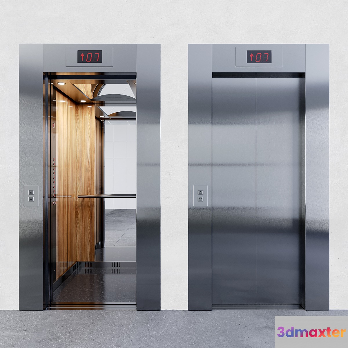 Passenger elevator 3D Max