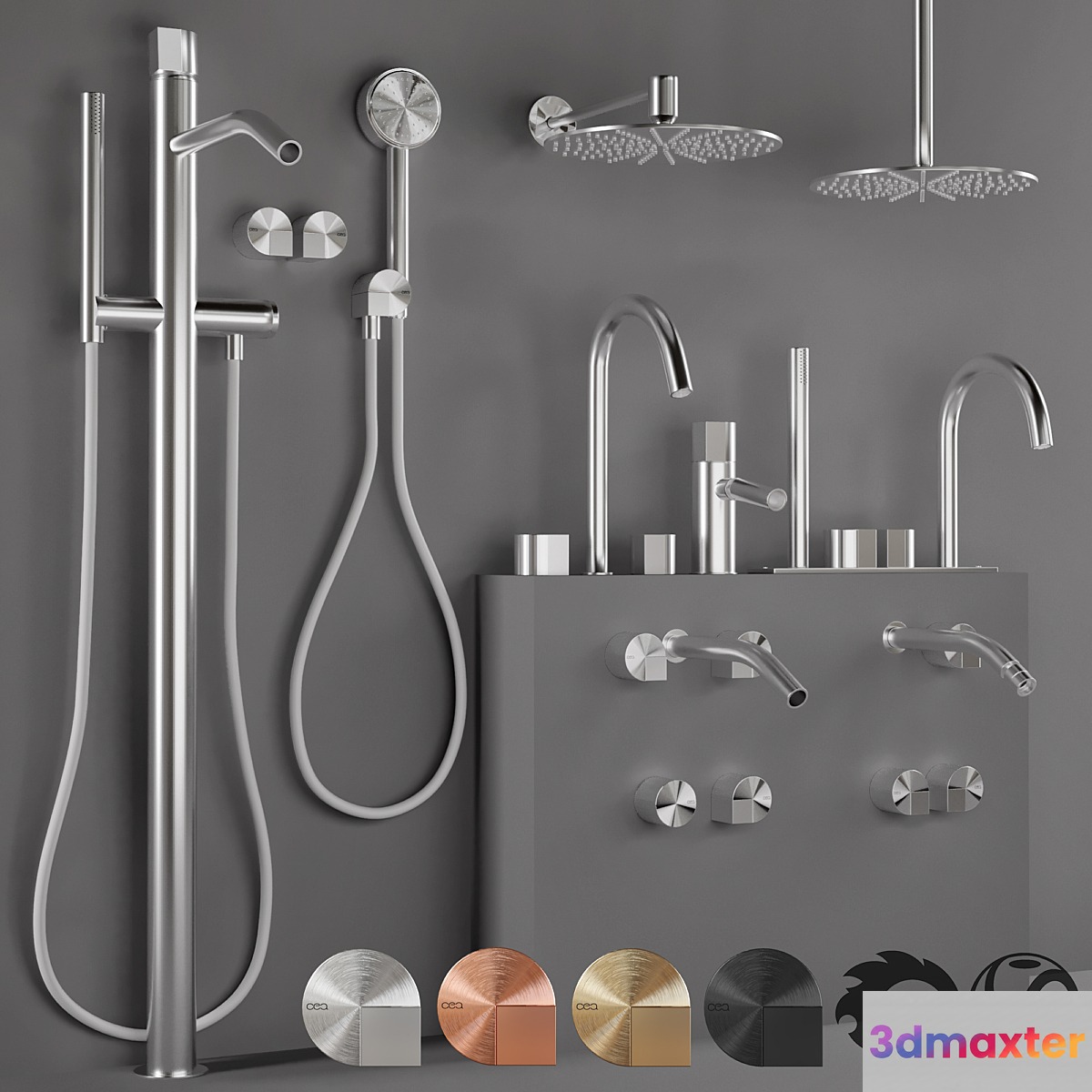 CEA_Duet_bathroom_faucet_set 3D Max