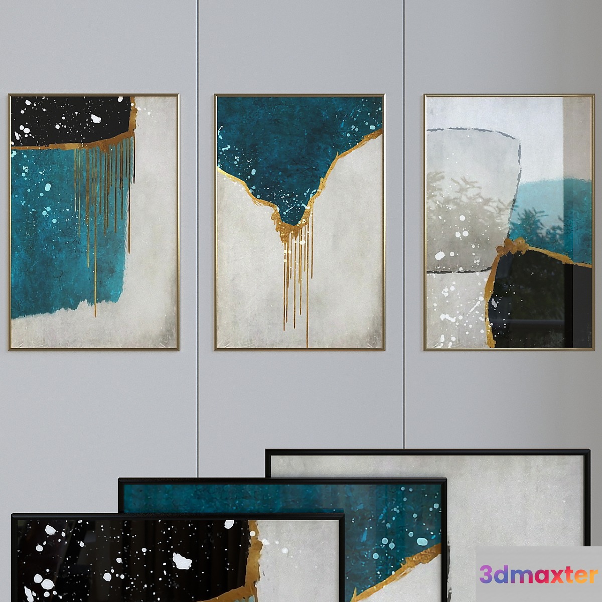 Canvas painting with frame 012 - No.3