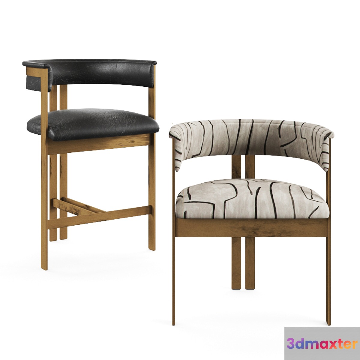 Elliott chair Kelly Wearstler 3D Max