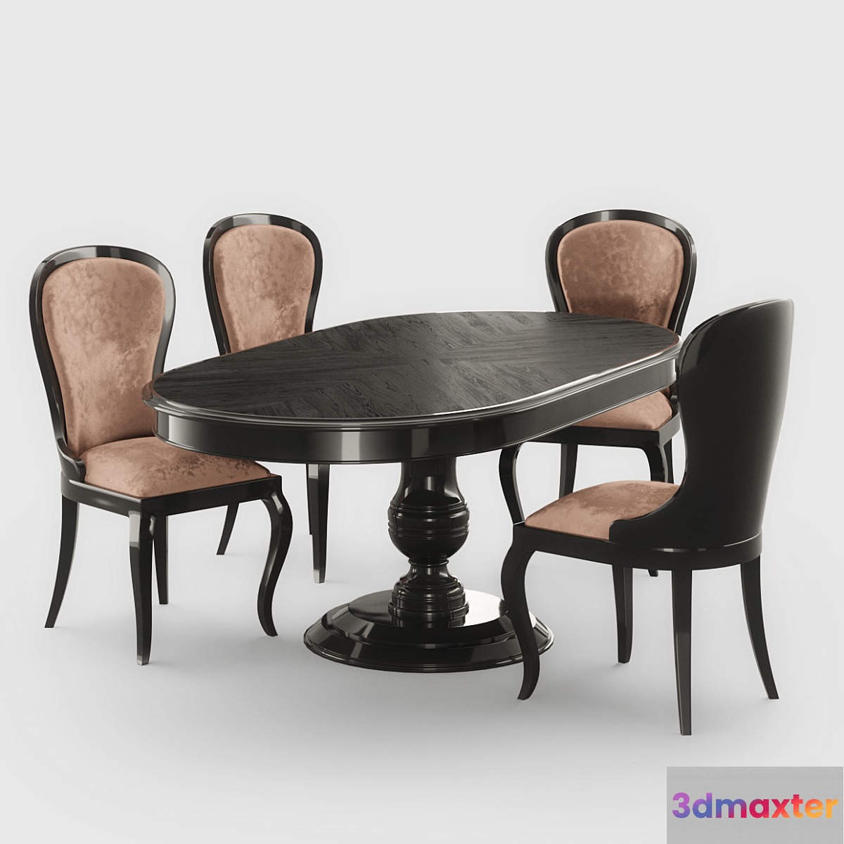 Flai Classic table and chair 3D Max