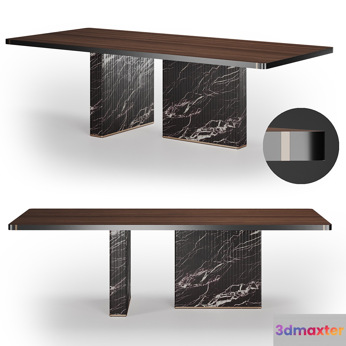 NETTUNO | Rectangular Table  by Paolo Castelli 3D Max