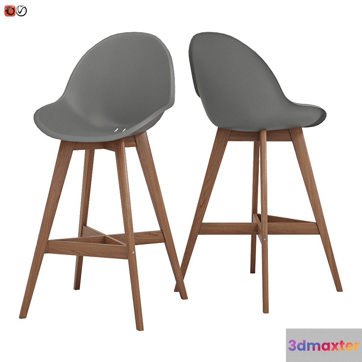 Bar stool IKEA FANBYUN 3D Max