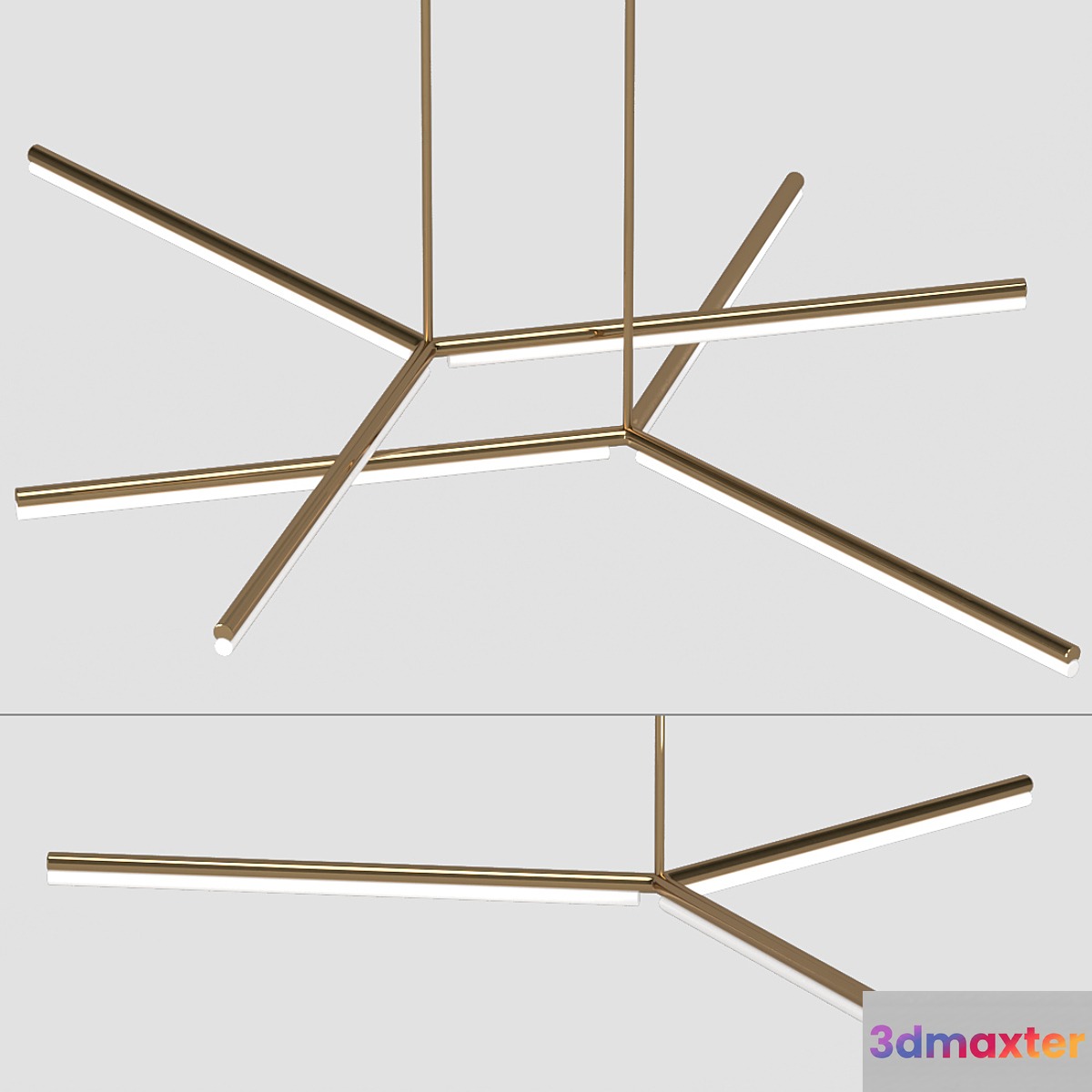 Chandelier Lit Lines 3D Max