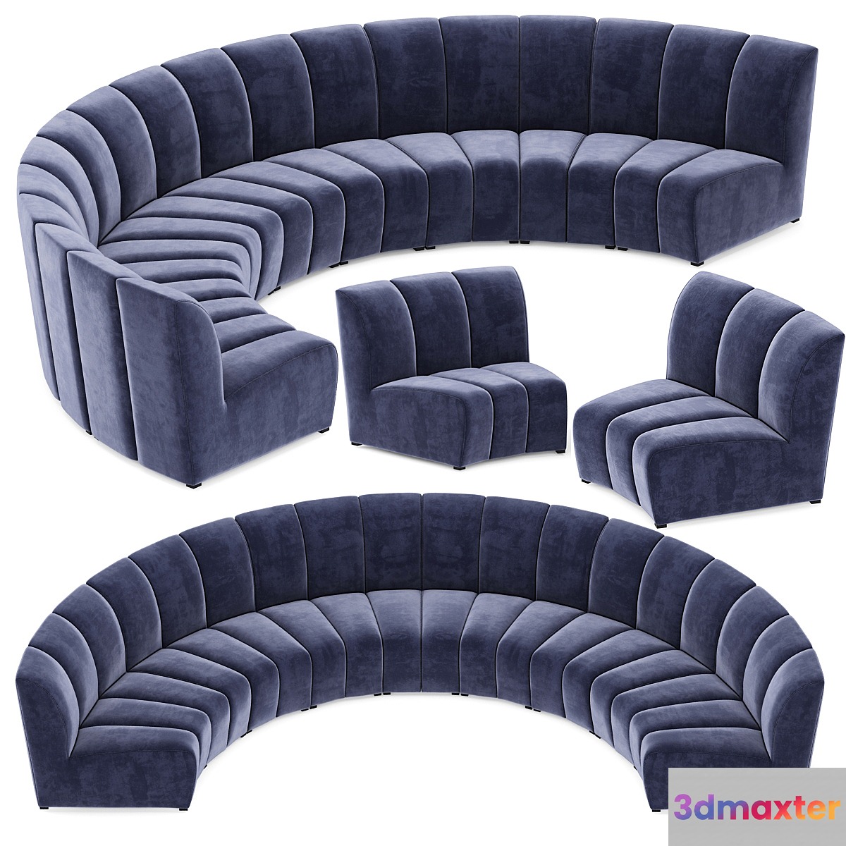 Modular sofa lando eichholtz 3D Max