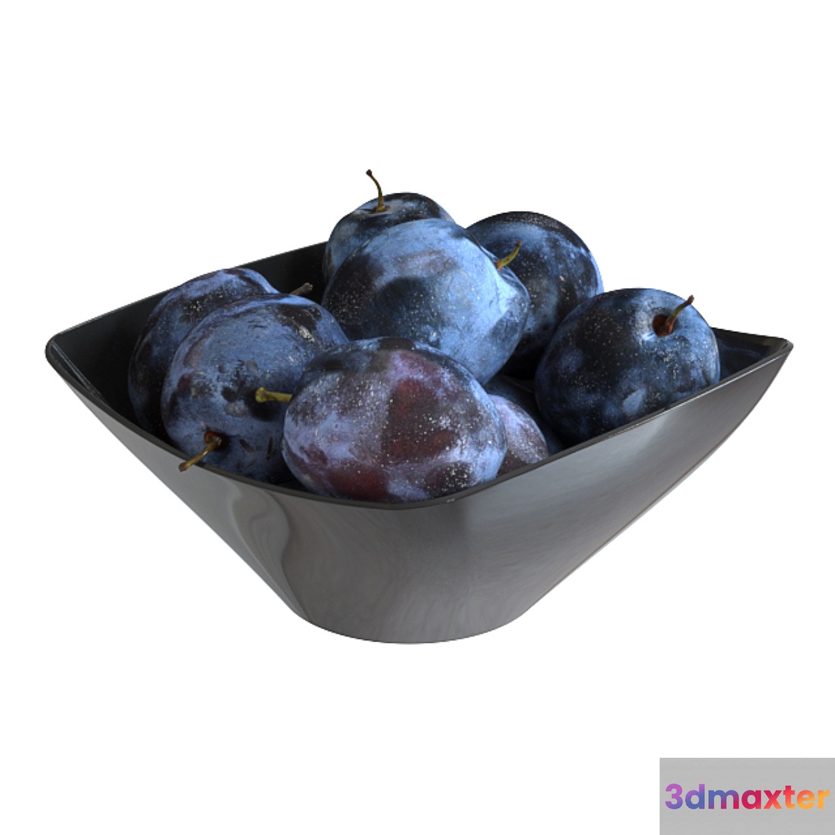 Plum in a black cup