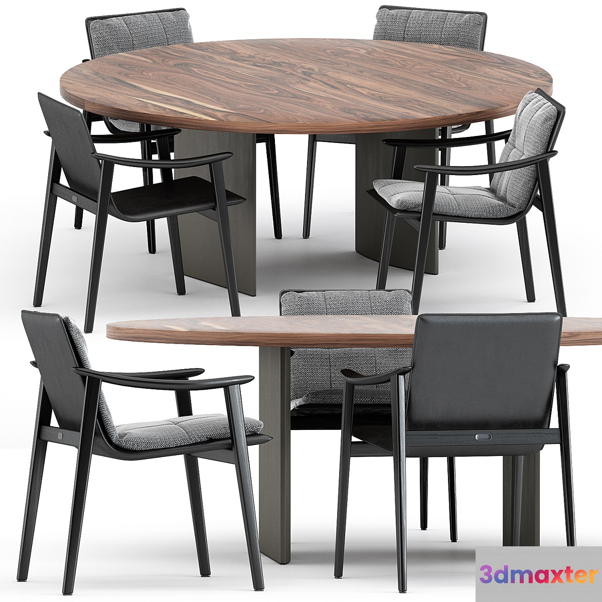 FYNN chair and LINHA DINING TABLE 2 by Minotti