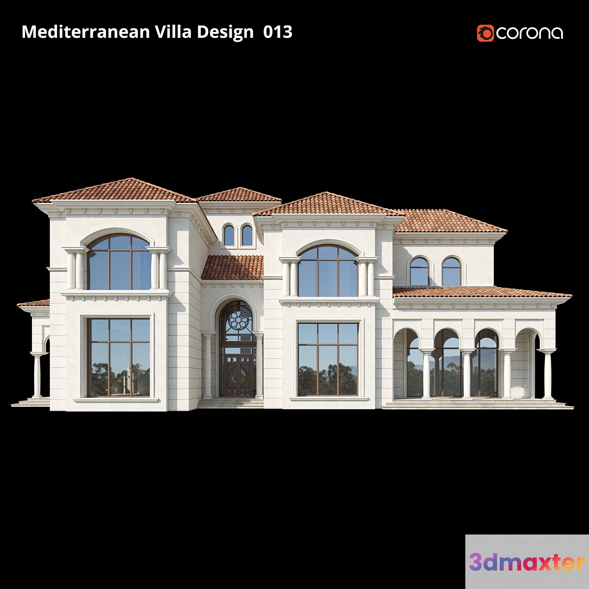 Mediterranean Villa Design 013 3D Max