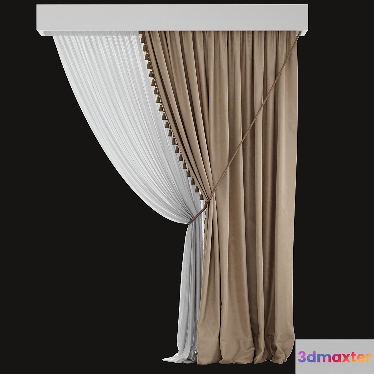 Classic curtain 3D Max