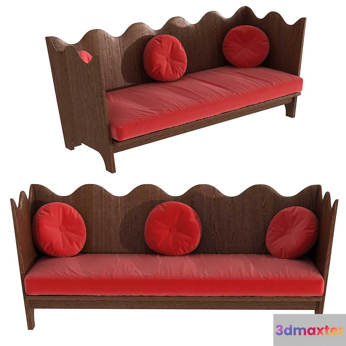 Axel Einar Hjorth three seat sofa 3D Max