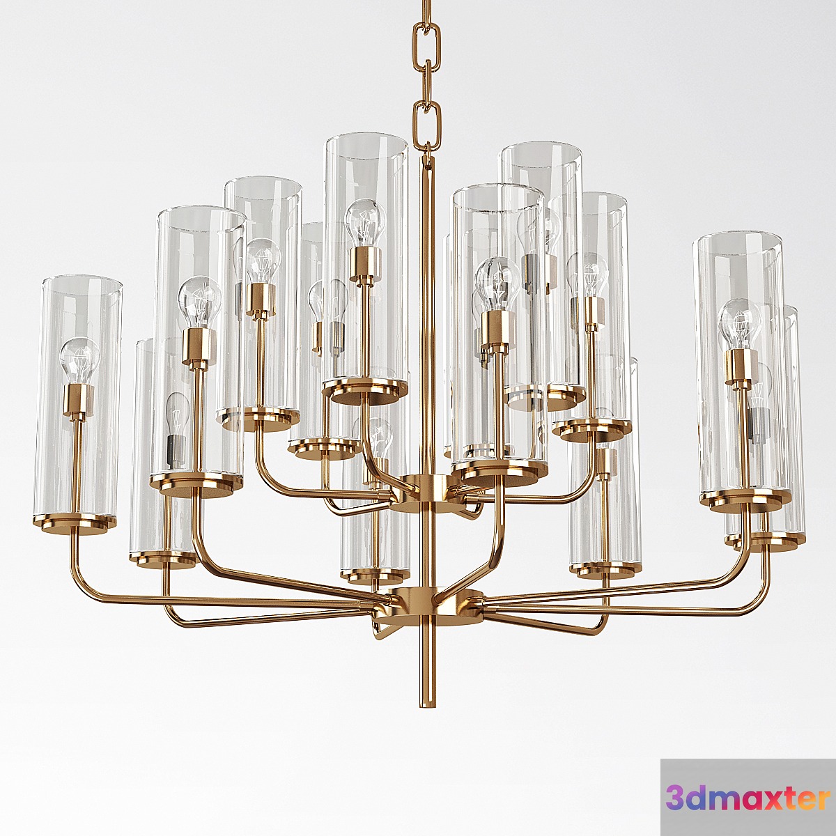 Wentworth 12 - Light Shaded Tiered Chandelier 3D Max