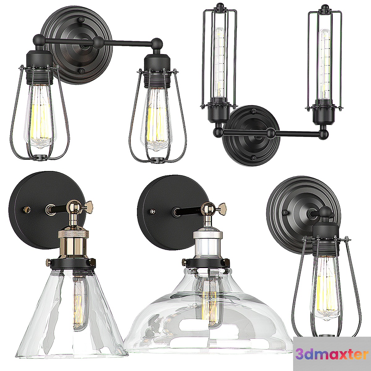 WALL LIGHTING SET 2 3D Max