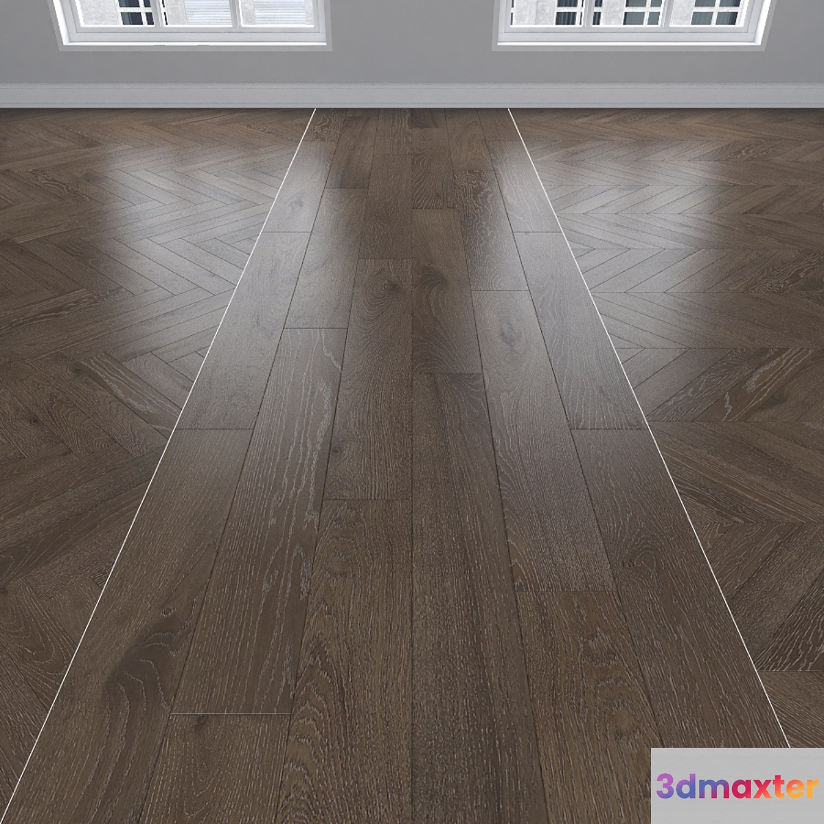 Parquet Oak 3 types: herringbone linear chevron. - No.7 3D Max