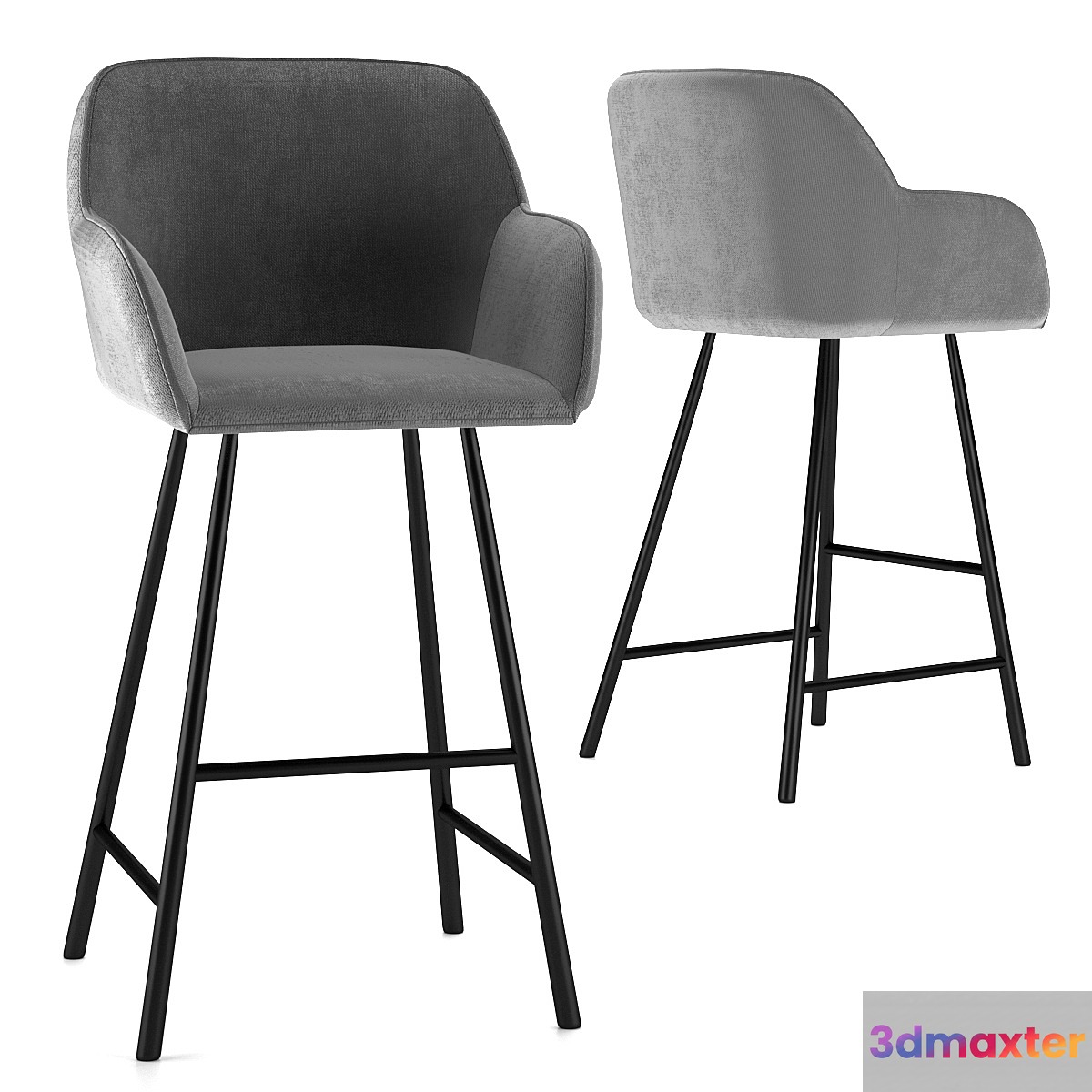 Bar chair Kevin 3D Max