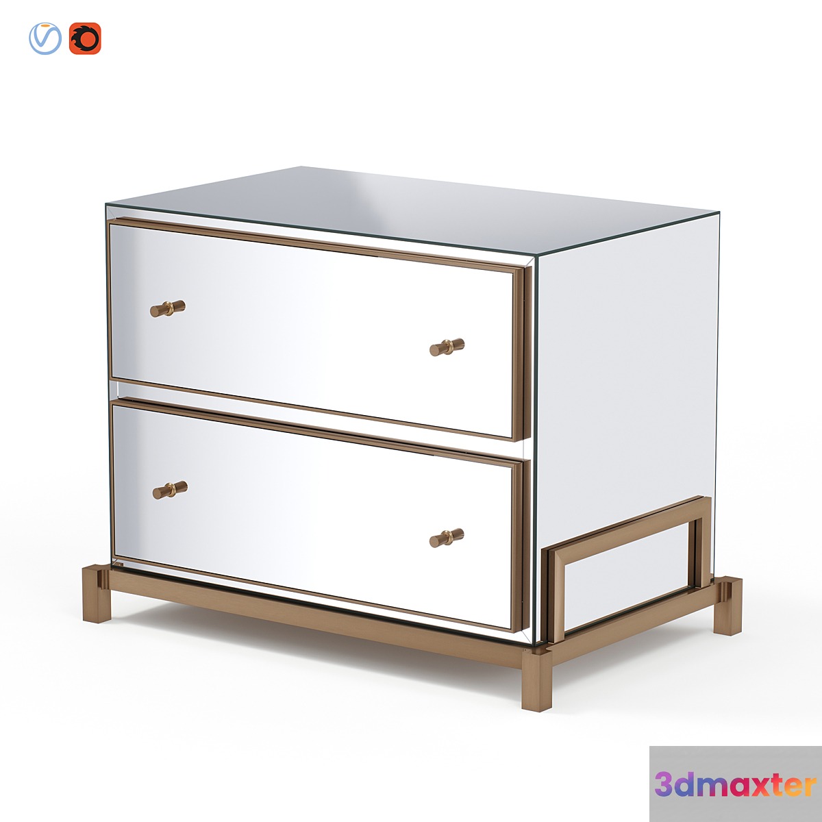 Eichholtz - Bedside Table Clarington 114220 3D Max