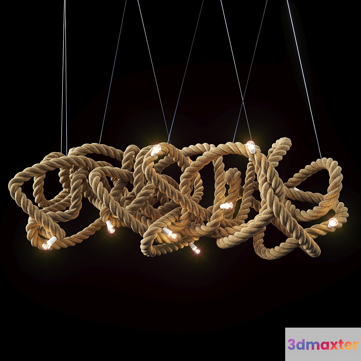 Rope chandelier - No.3