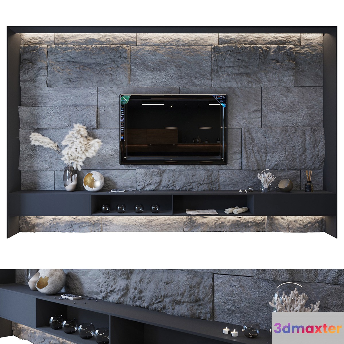 TV zone in stone - No.2 3D Max