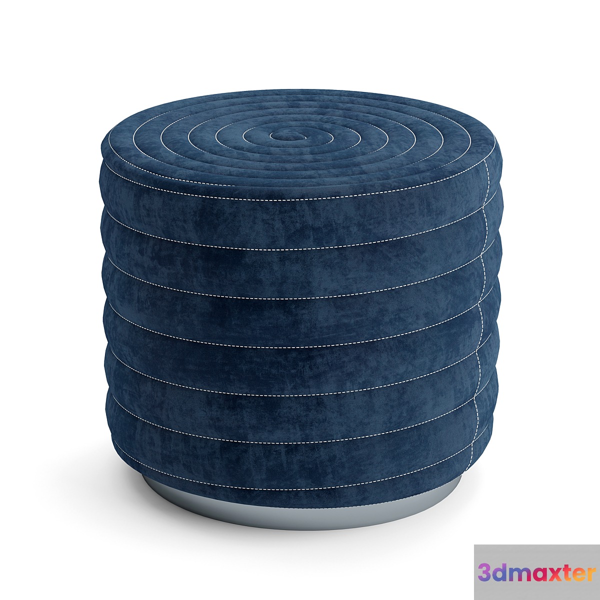 Round spiral pouf