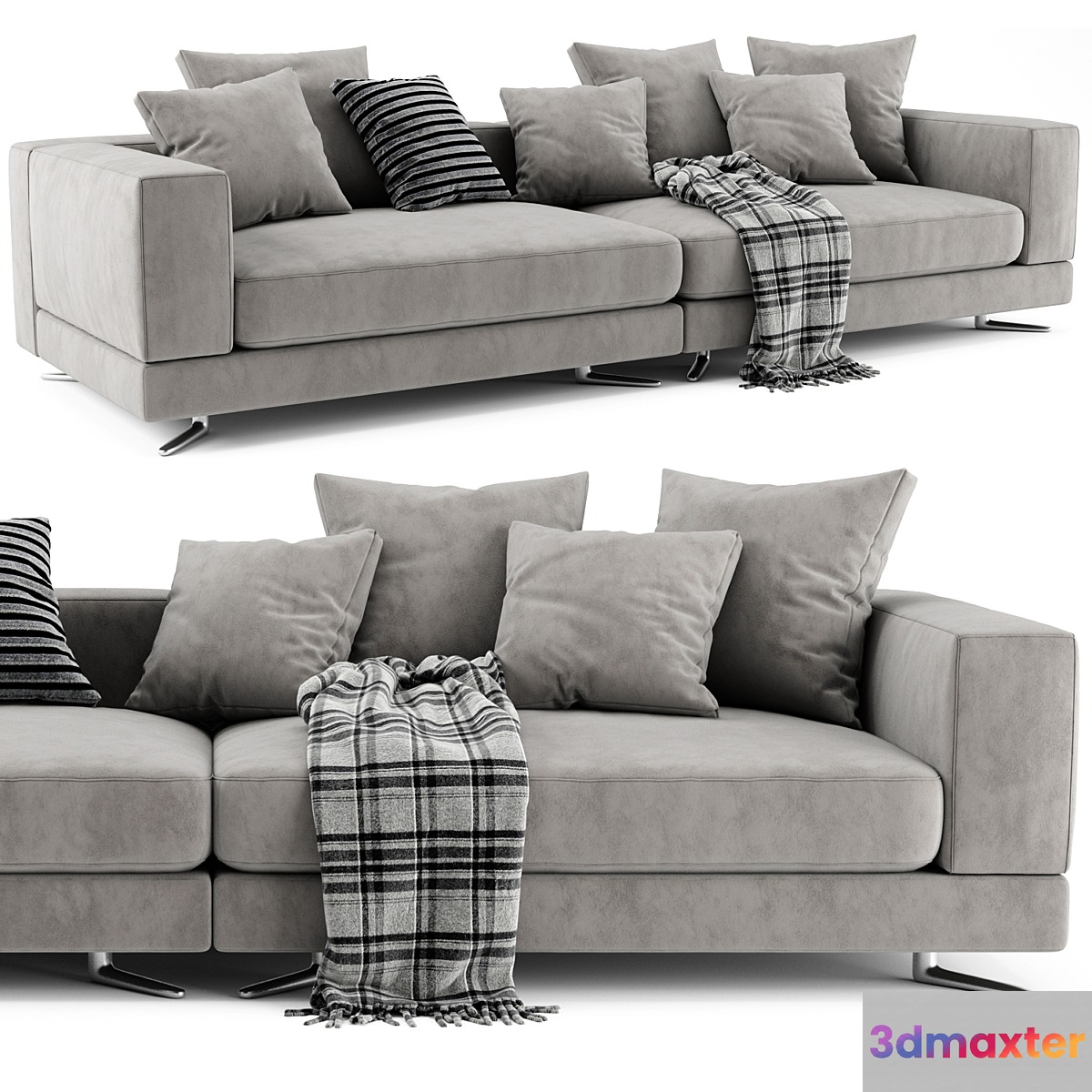 Minotti white sofa 3D Max
