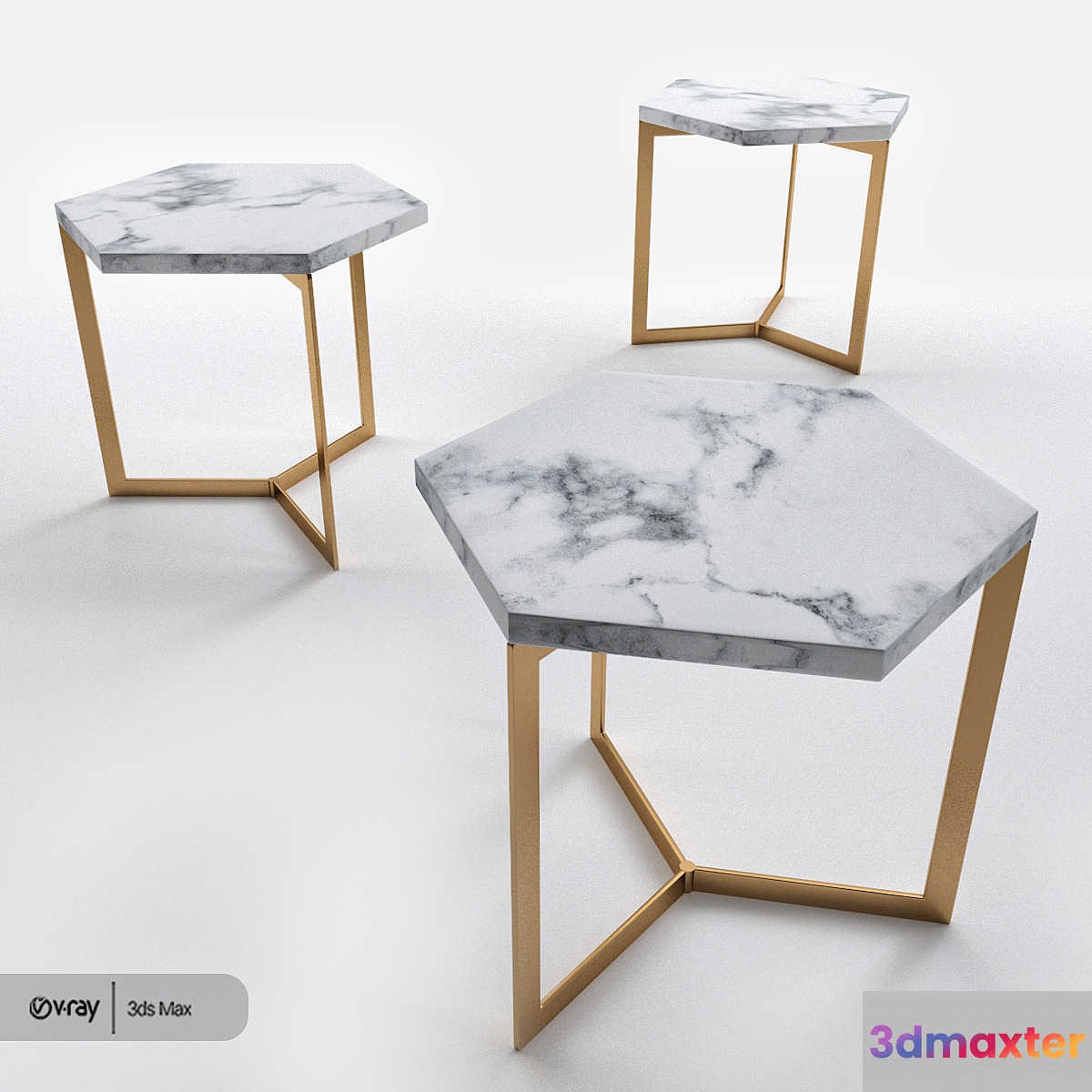 Hex side table hudson drink table set