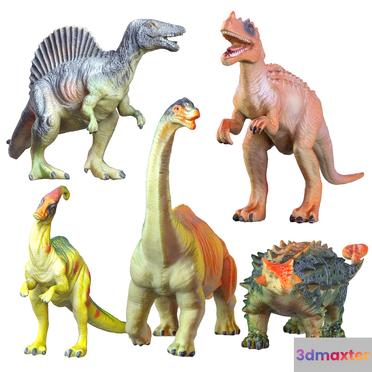 Collection of Five Dinosaur Toys