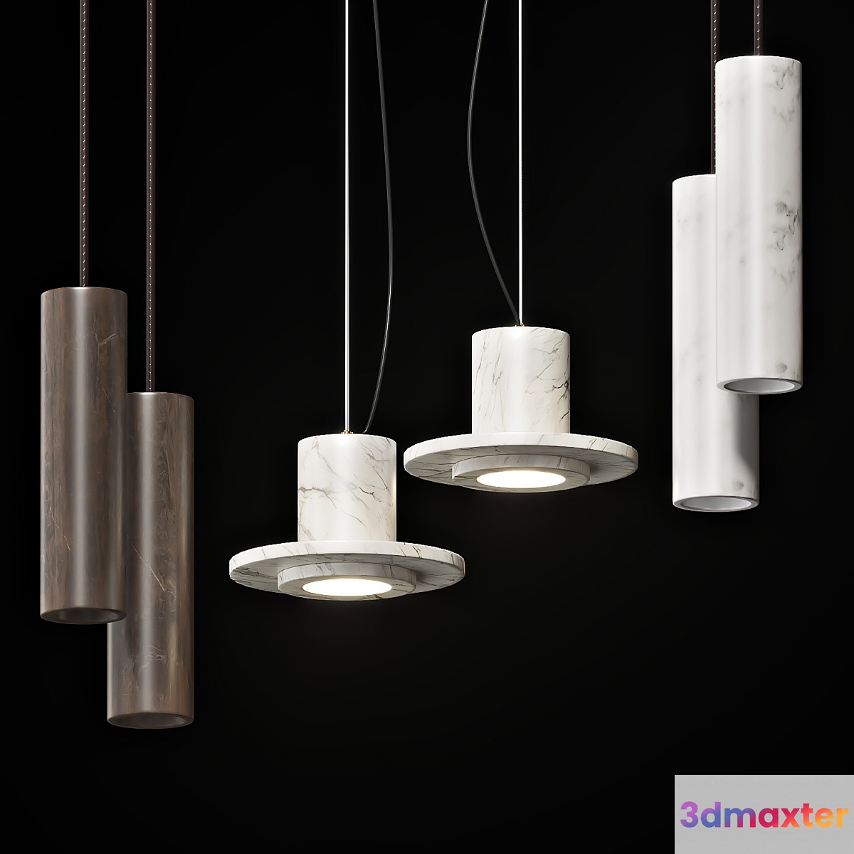 Collection of pendant lights Lampatron # 4 3D Max