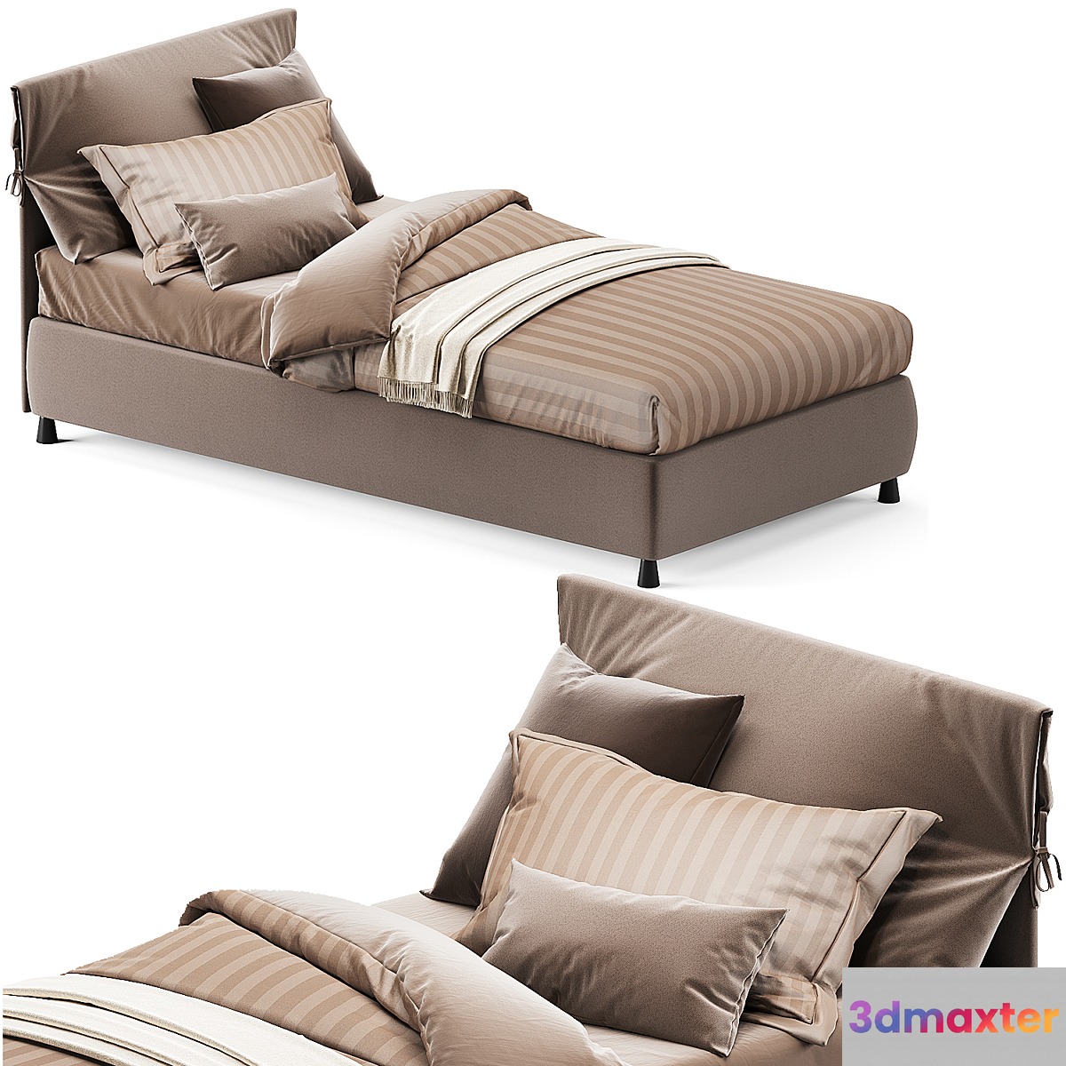 Single bed Flou NATHALIE 3D Max