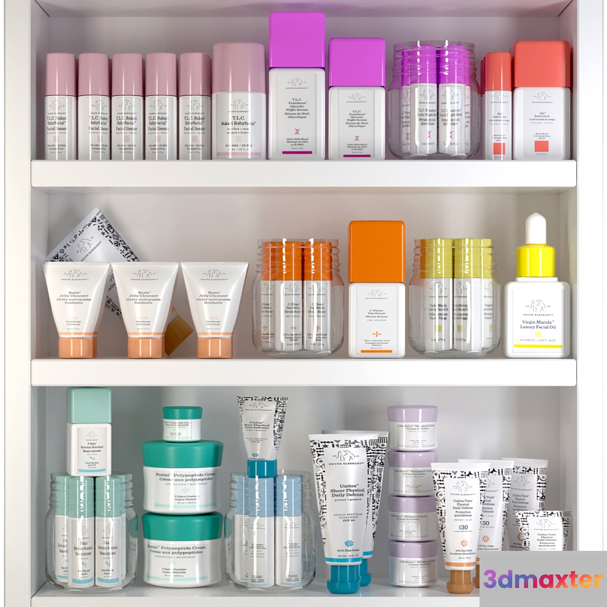 Collection of cosmetics for beauty salons in white version. Make up - No.4