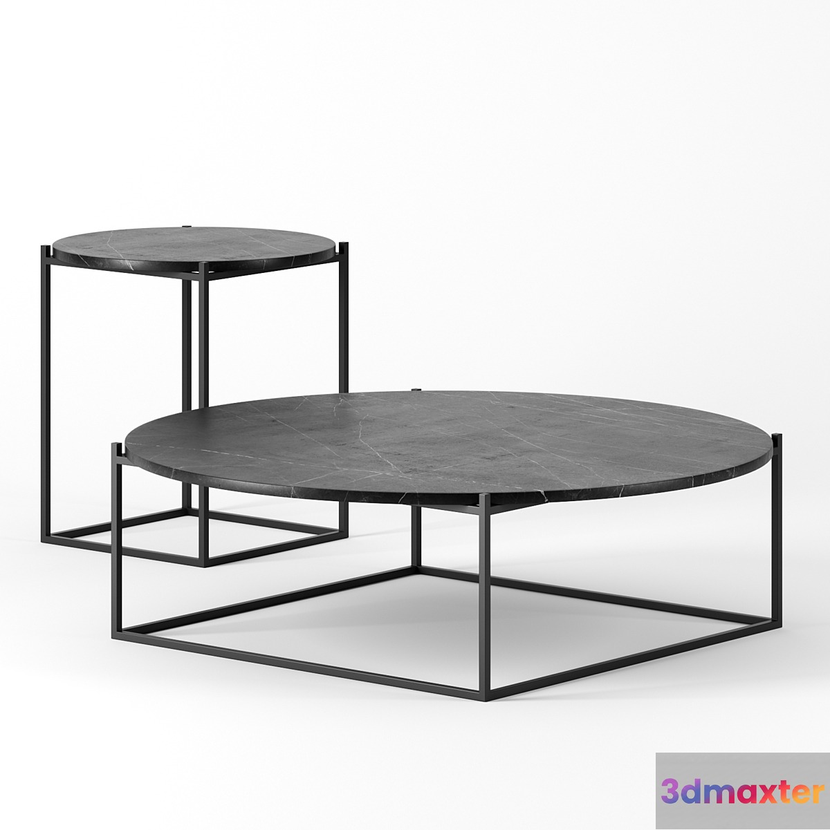 Circle tables set by Wendelbo 3D Max