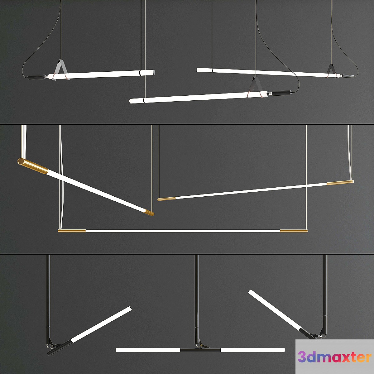 Delta Thin Delia Pendant Lamps Collection 3D Max