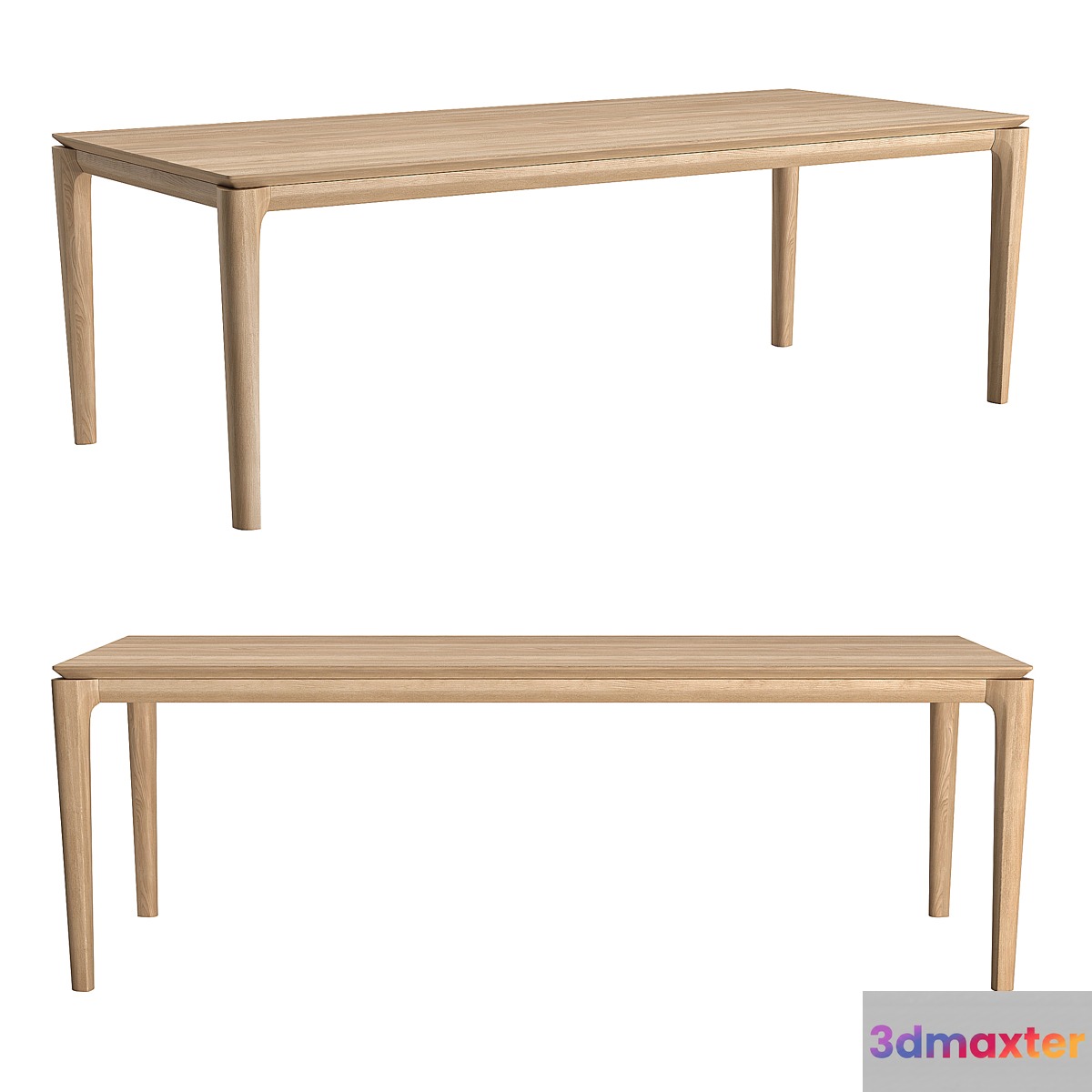 Ethnicraft Oak Bok Dining Table 3D Max