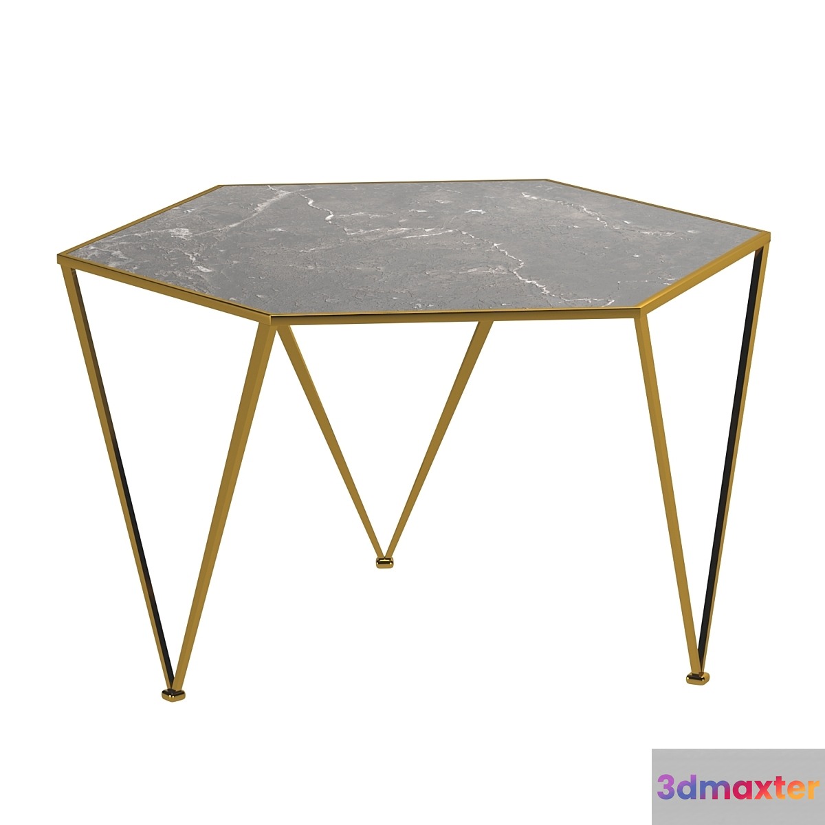 Side table Hexagon Marble Countertop