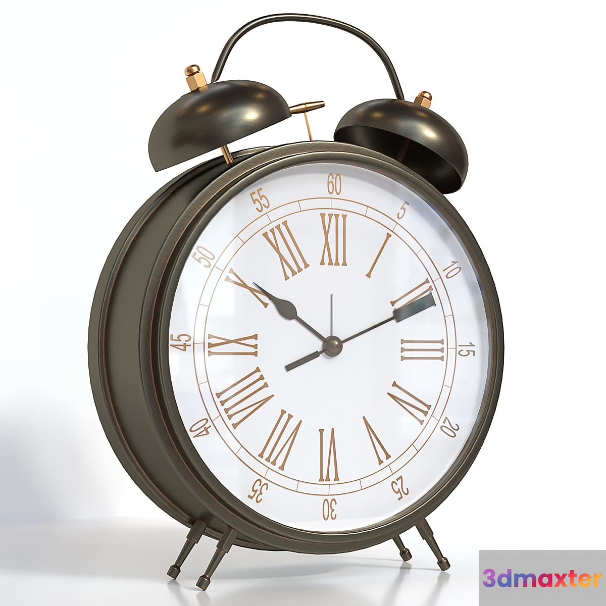 Old alarm clock 3D Max