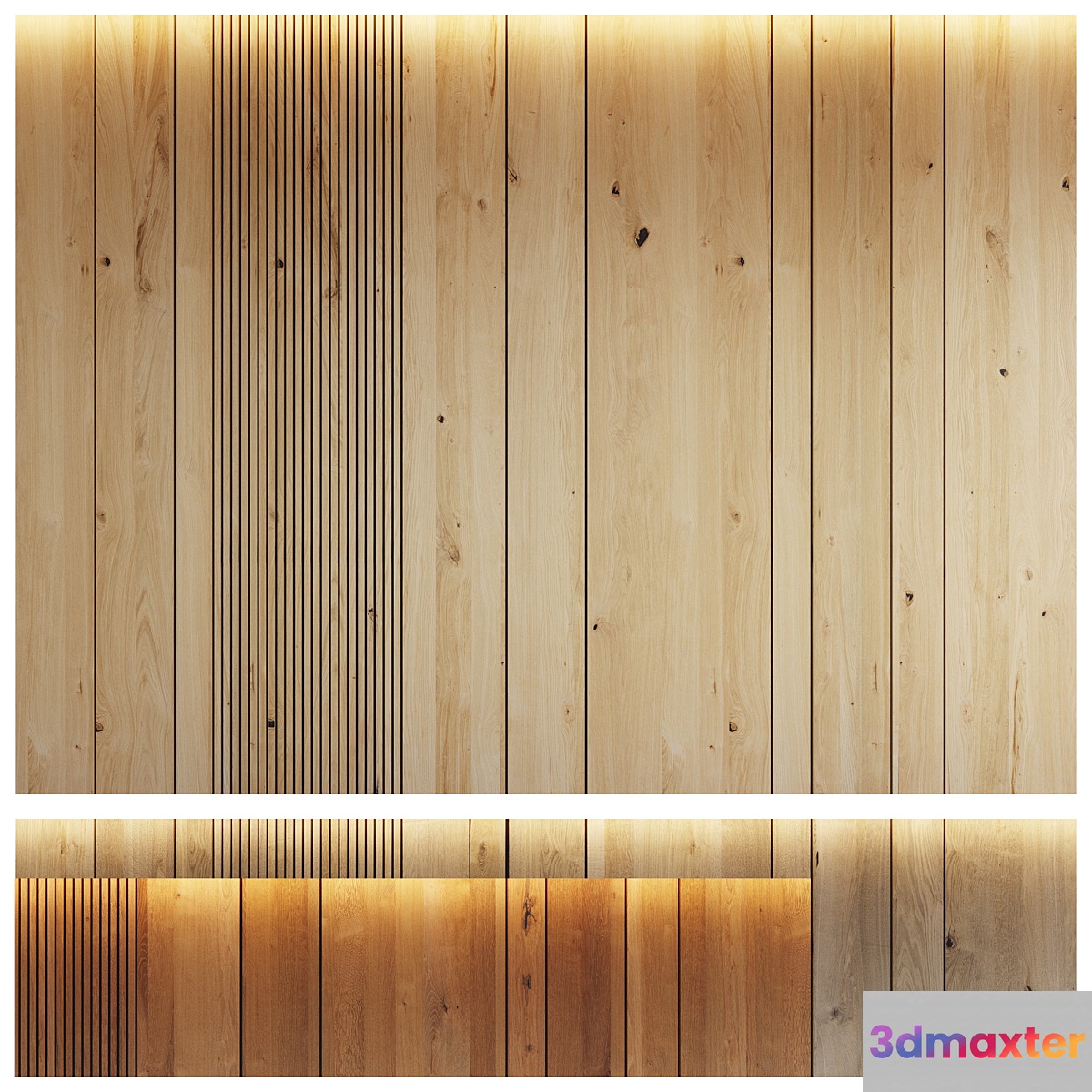 Wood panel set 7 3D Max