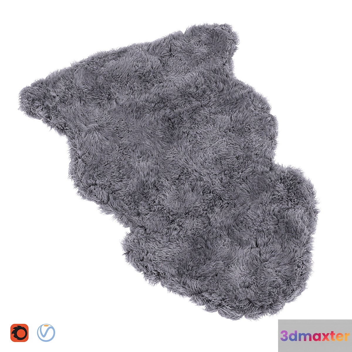Dark gray rug 3D Max