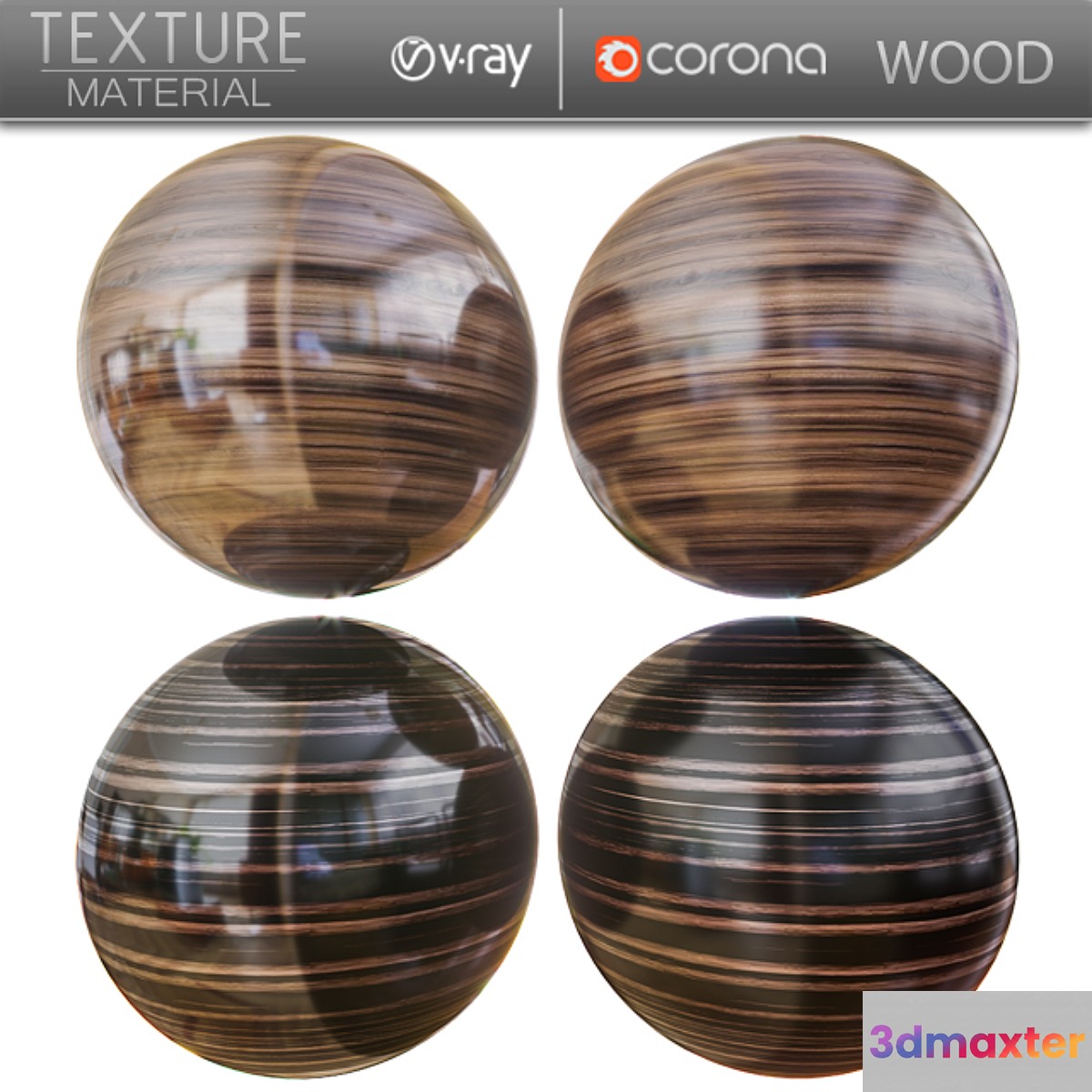 Wood Material and Textures collection vol. 01_01 - No.2 3D Max