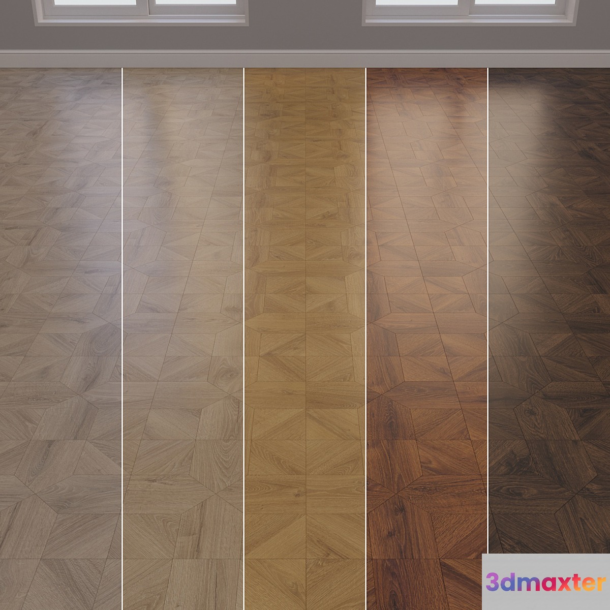 Classic modular parquet QUICKSTEP set 1 3D Max