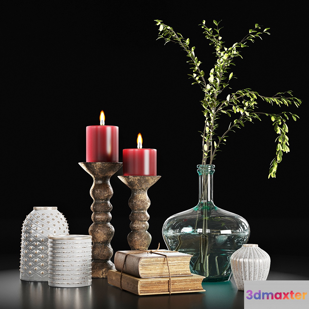 Decor Set with old books