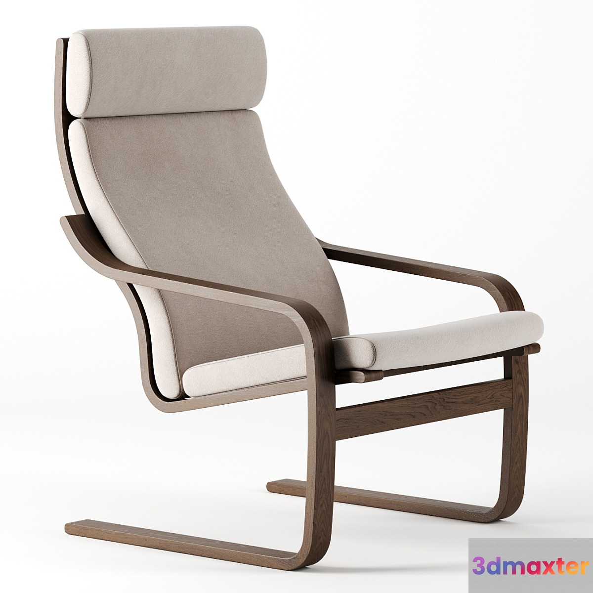 Poang chair by Ikea 3D Max