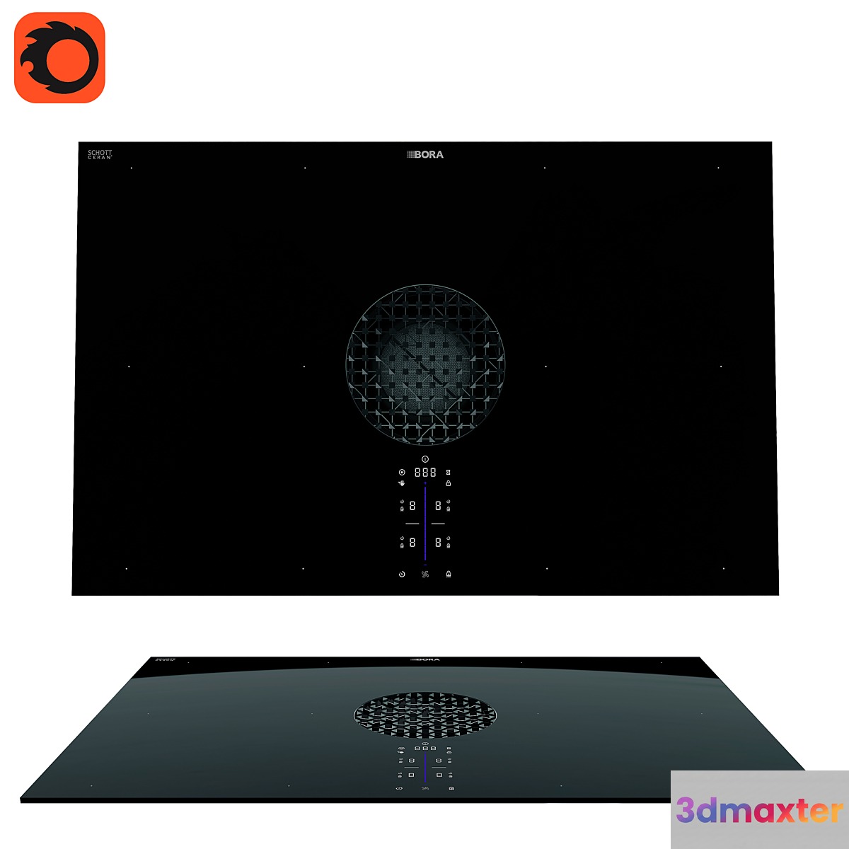 BORA X Pure cooktop with integrated cooker hood 3D Max