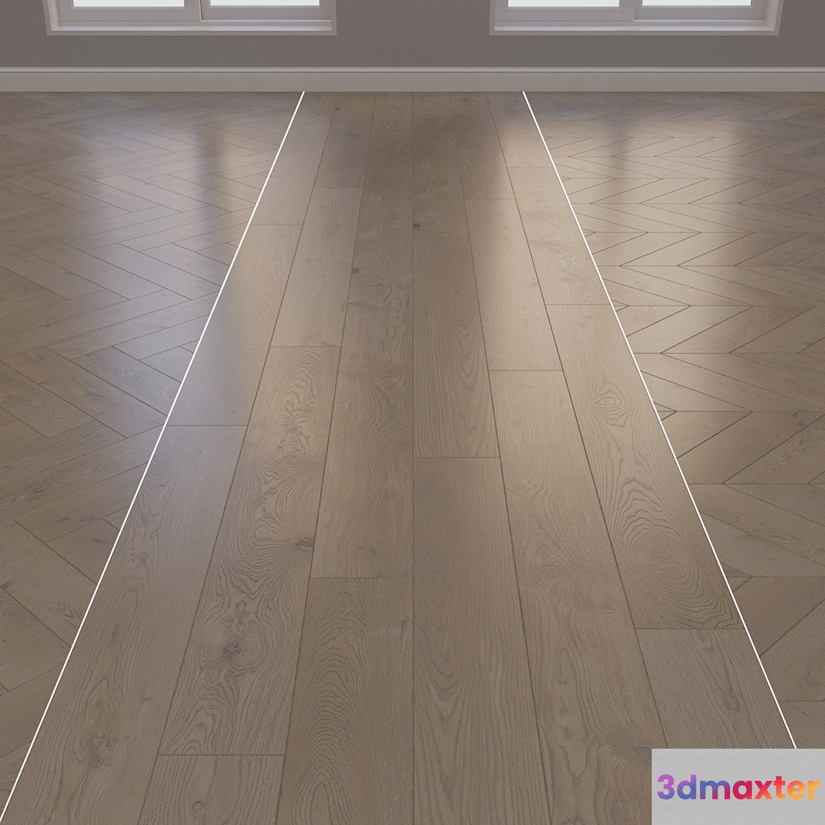 Parquet board Kraft herringbone chevron and linear layout 17 3D Max
