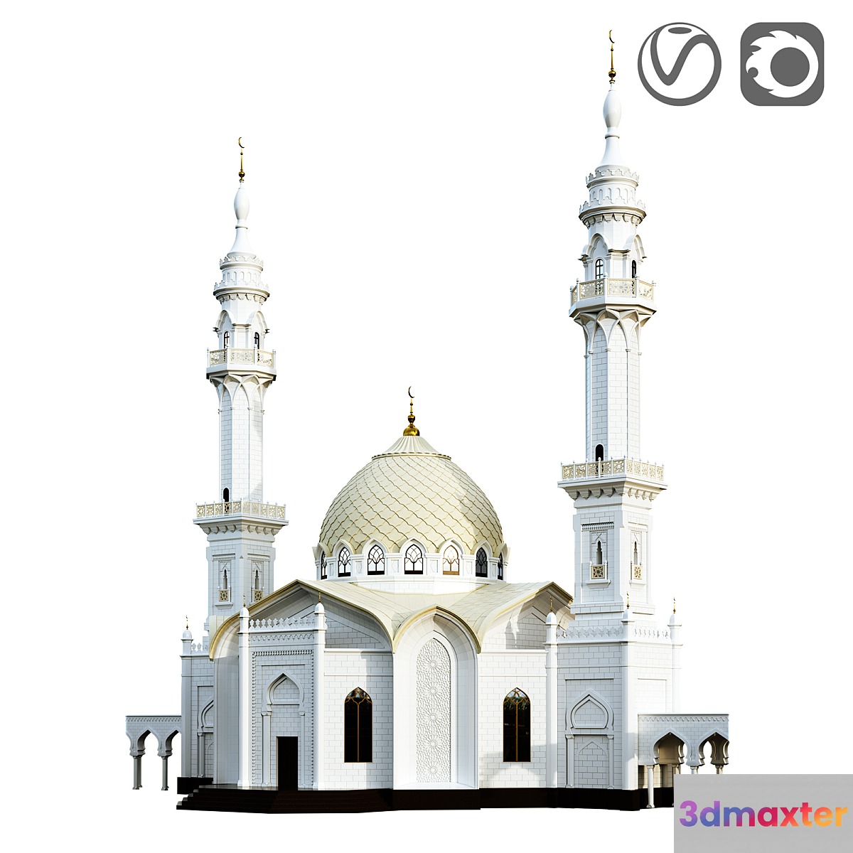White mosque - No.2 3D Max