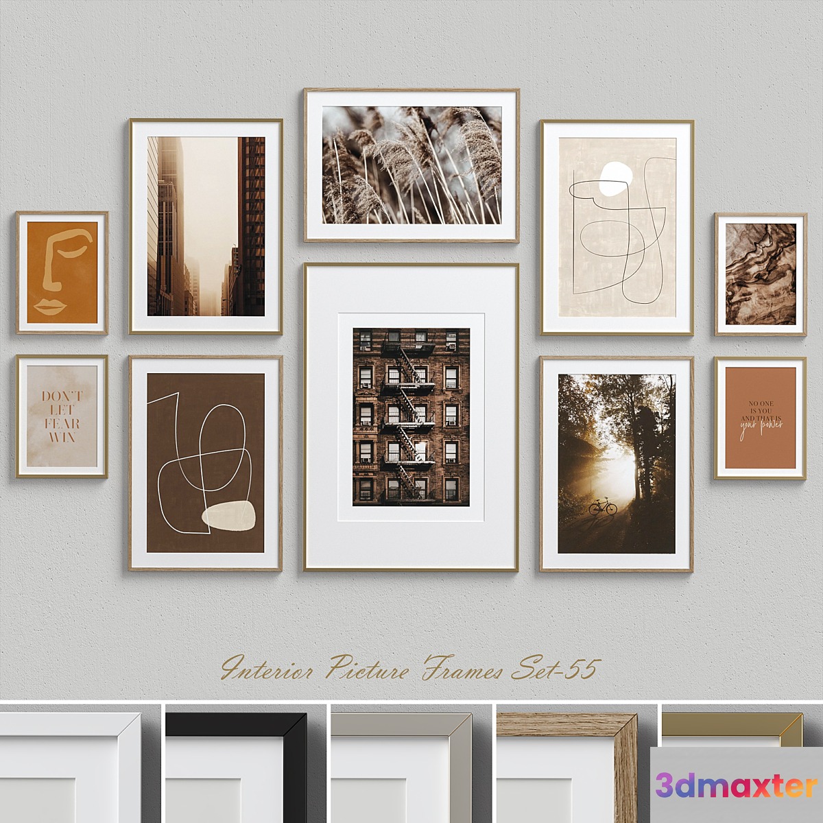 Interior Picture Frames Set-55 3D Max