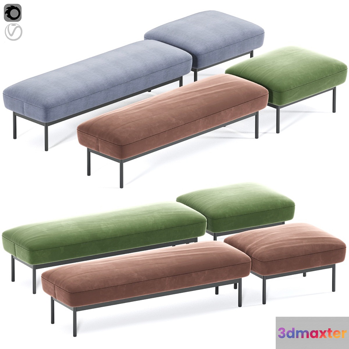 Puff Puff Bench by Blu Dot