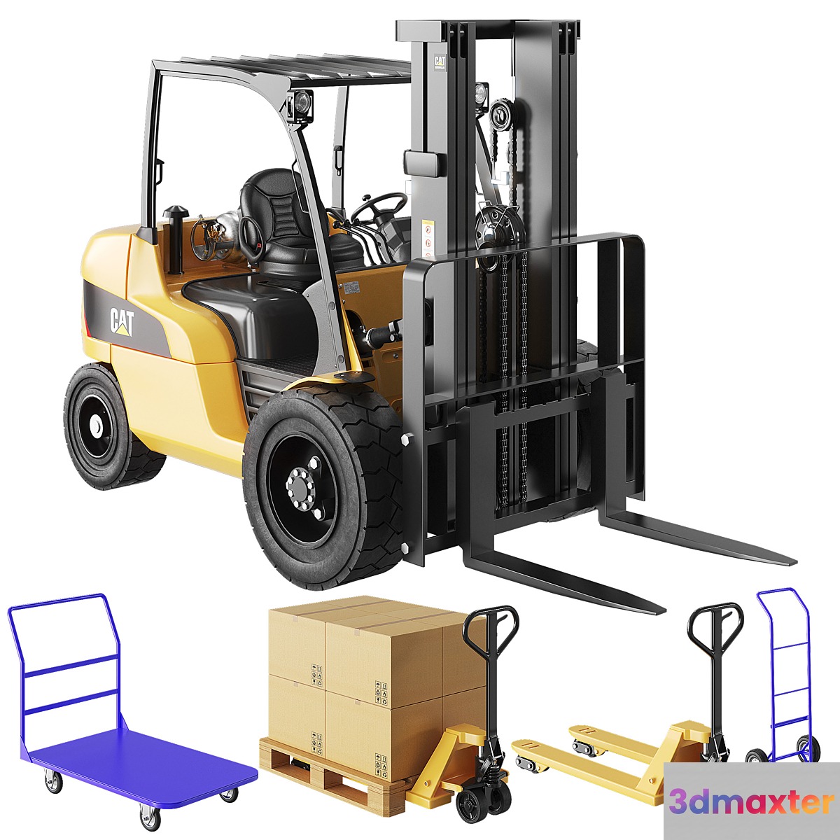 CAT Forklift Manual Loader and Warehouse Carts Kit - No.3