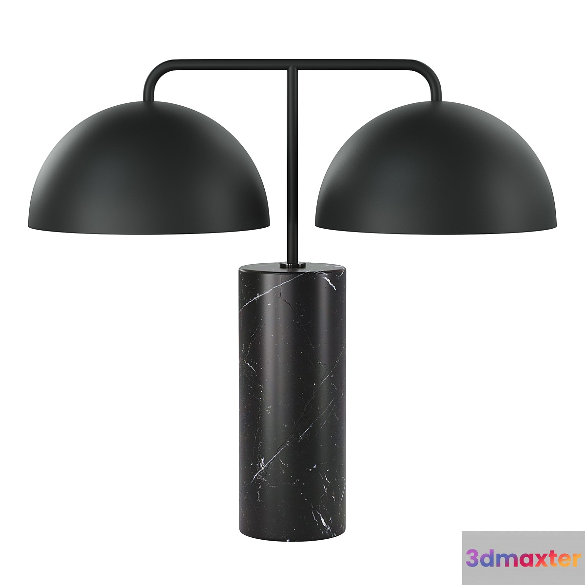 CB2 - Domes Black Marble Table Lamp 3D Max