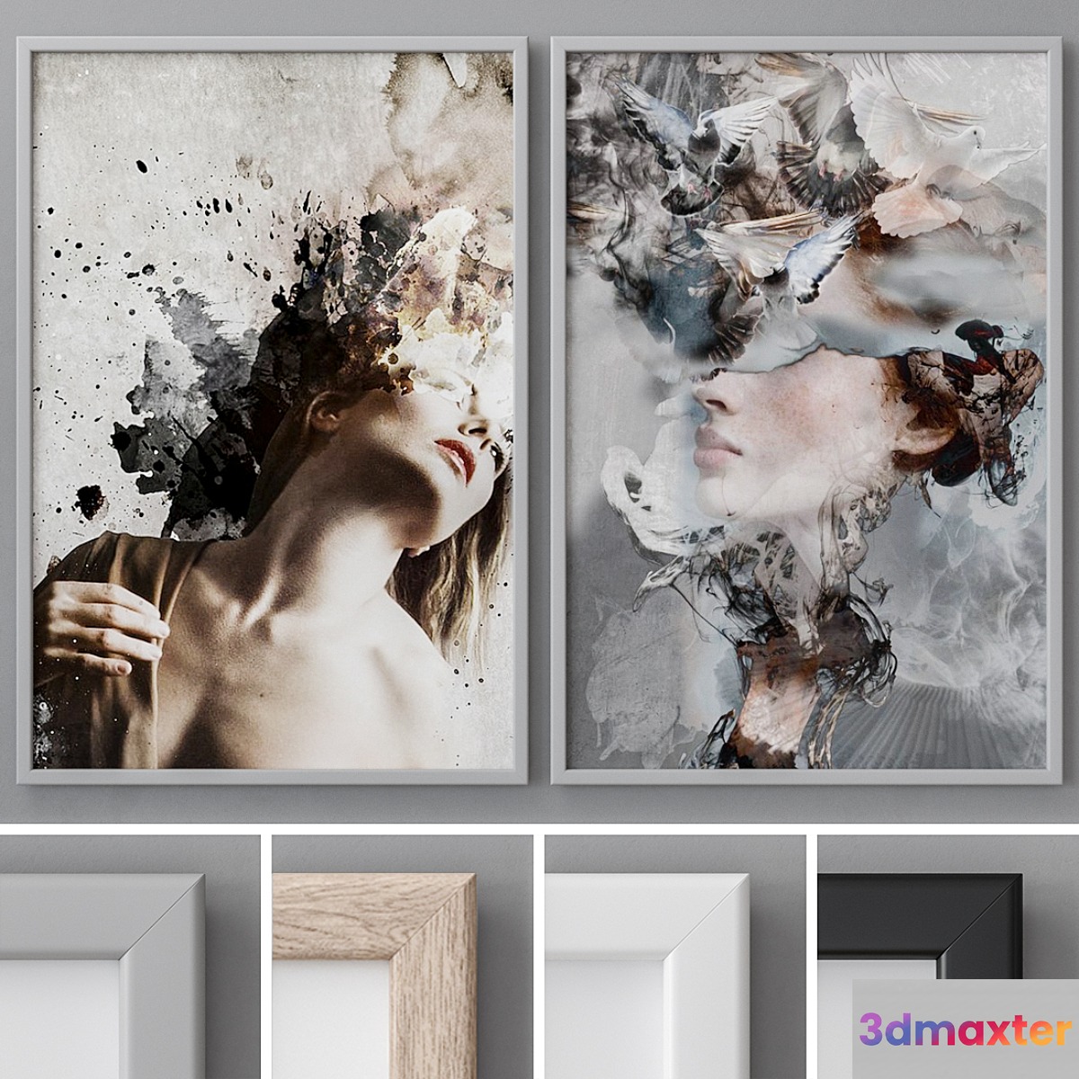 Photo Frames Set 582 3D Max